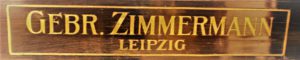 Gebr Zimmemann Schriftzug